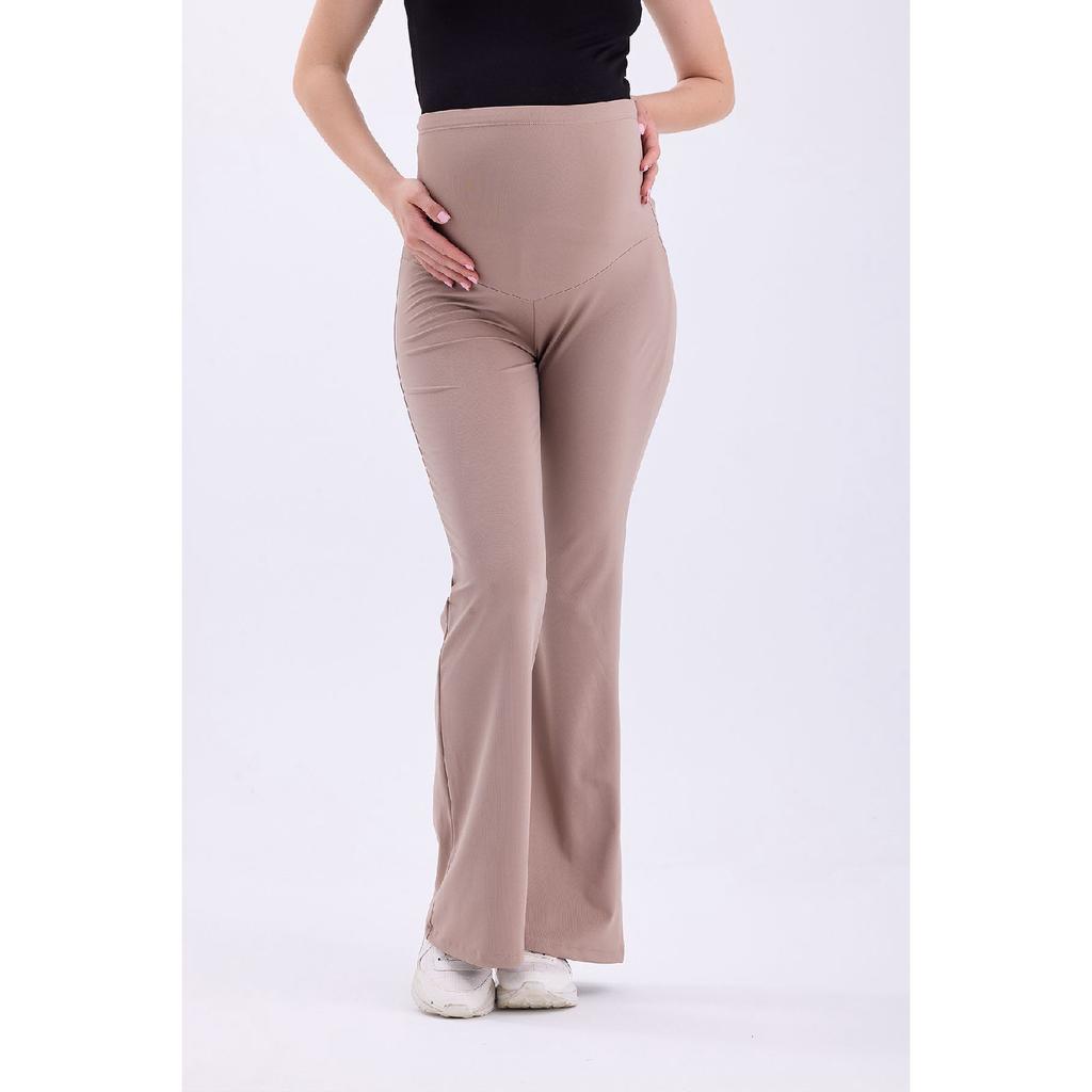 Flexible, geraffte Umstandsstrumpfhose mit verstellbarer Taille und Flanellbein