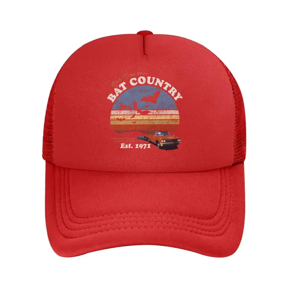 Bat Country Retro Inspired Road Trip Art Design Mesh Baseball Cap One Size