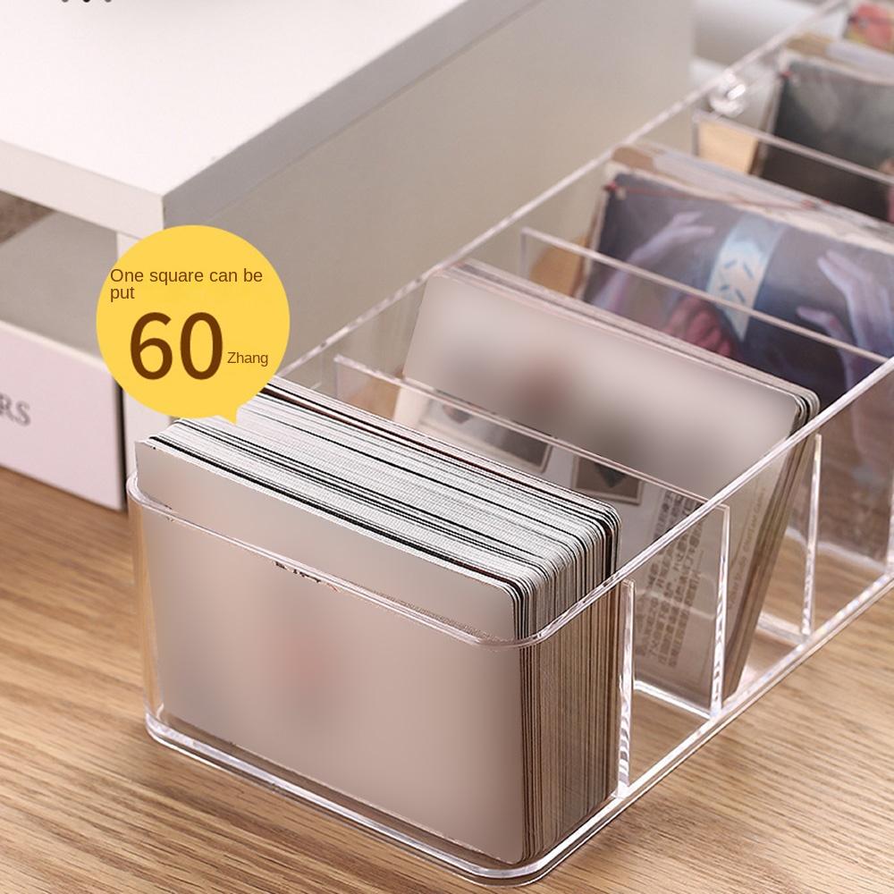 High Capacity Card Storage Box Dividers Idol Photo Container Photo Card Organizer  Photocard