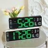 13 Inch Led Digital Alarm Clock Time Date Temperature Week Display Wall Mounted Electronic Wall Clock