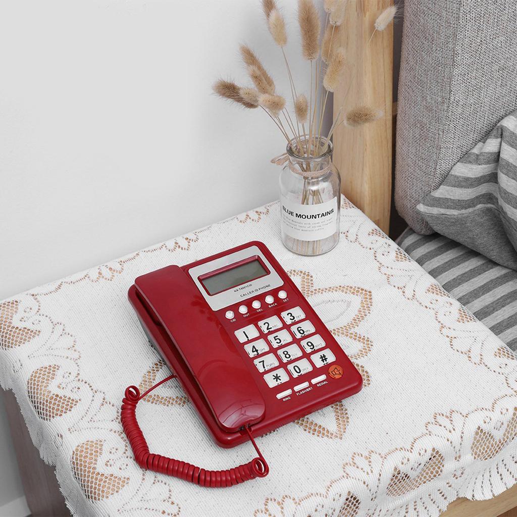 Home Hotel Wired Corded Telephone Desktop Phone Office Landline Fixed Telephone Caller ID