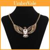 Vintage Eagle Pendant Necklace With Gemstone Water Drop Chain For Boho Style Jewelry