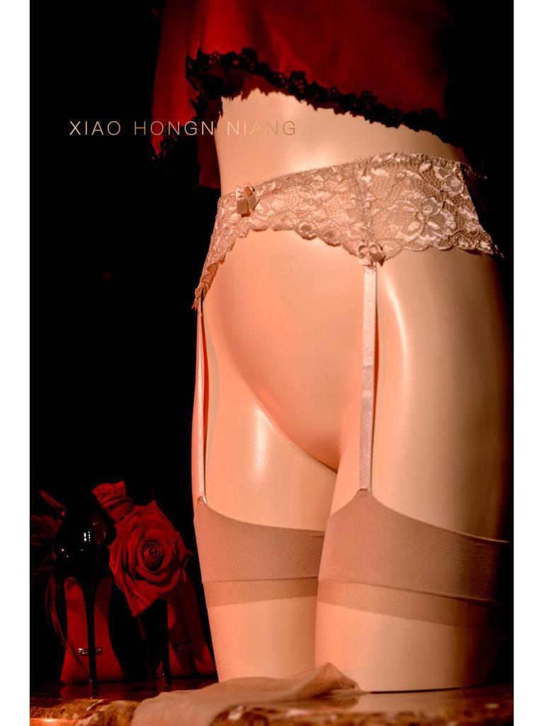 Black Silk Lace Ultra-Thin Garter Stockings - Sexy Over-the-Knee In Mood Red or White