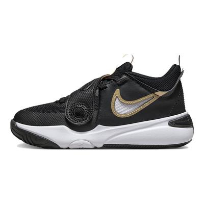 Team Hustle D11 PS Black Metallic Gold Kids Sneakers White DV8994-004