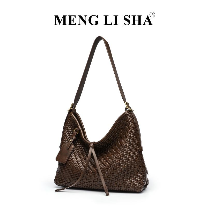 Retro new handwoven bag women's fashion versatile shoulder underarm tote bag commuter messenger handbag
