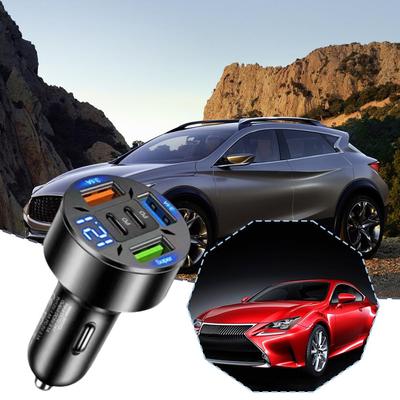 New Digital Display One-to-four Car Charger 250W Super Fast Display Universal Charger Car Digital Charging Adapter D3E6