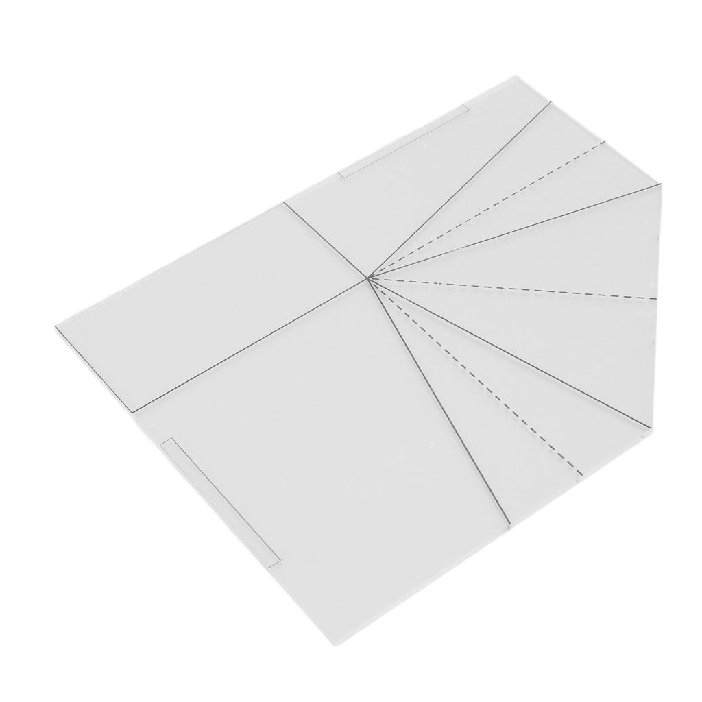 Faltbare Lebensmittelkorb-Nähvorlage, transparente Acryl-Nähvorlage für Handtaschen, DIY-Nählineal