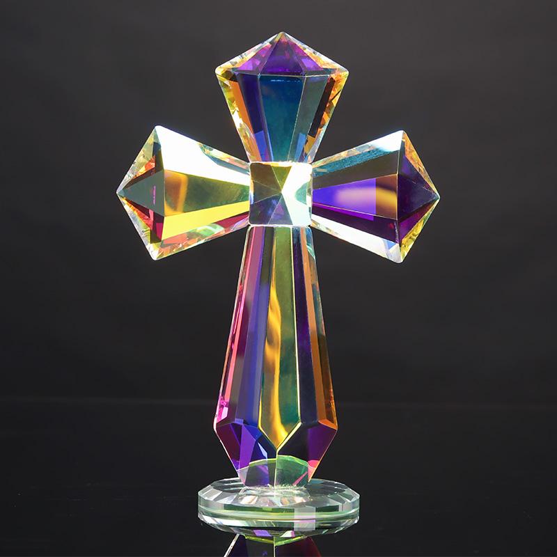 Fabbrica Piccolo Ponte Decorazioni Natalizie Regali Souvenir Ornamenti a Croce di Cristallo Artigianato di Cristallo