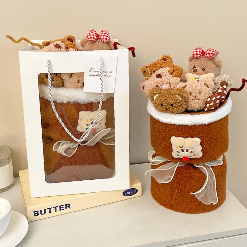 

Opening Ceremony Plush Flower Bouquet - Festival Celebration & Birthday Souvenir Gift