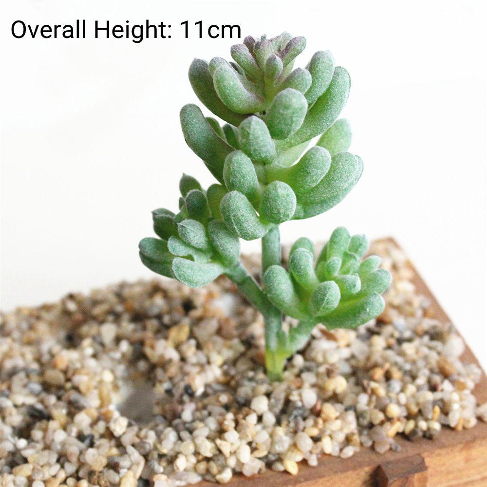 Green Flocking Artificial Succulent Plants Home Bedroom Living Room Decor Fake Plants DIY Flower Arrangement Plante Artificielle