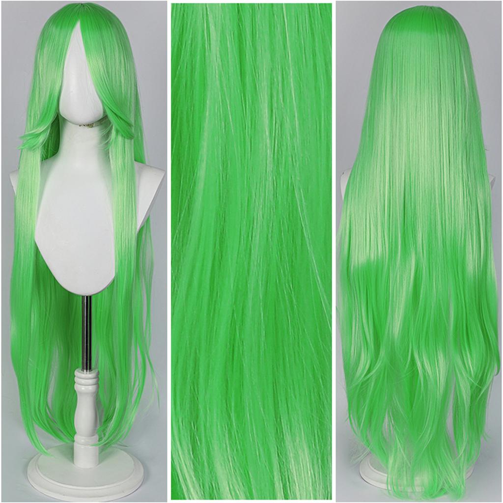 Parrucca Cosplay Lunga Dritta 100CM Multicolore Rosa Biondo Nero Parrucca Costume Anime Parrucca Cos Sintetica Universale Parrucca per Uso Quotidiano Feste