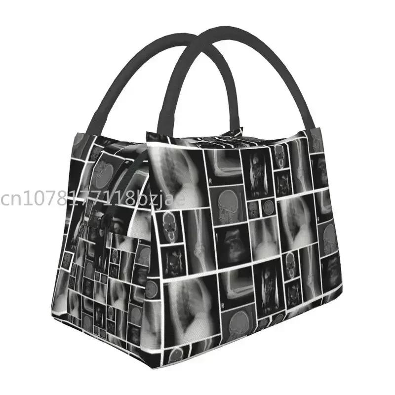 

Зубы и брекеты Изолированная сумка-тоут для ланча для женщин Зуб Многоразовая сумка-холодильник Термальный ланч-бокс Бэнто Работа Путешествия сумка для ланча 28x17x16CM темно серый