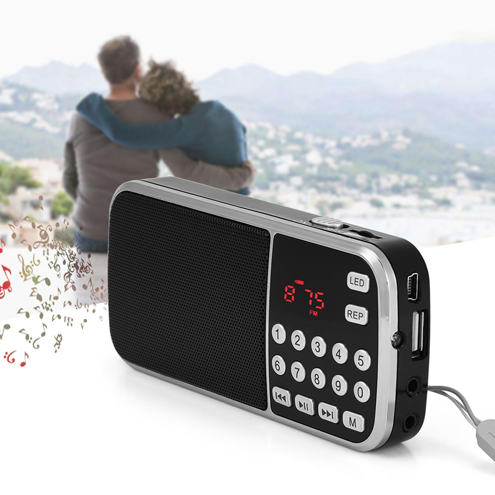 

Портативный цифровой музыкальный плеер со светодиодным фонариком и динамиком, поддержка FM-радио, TF-карта, USB AUX белый