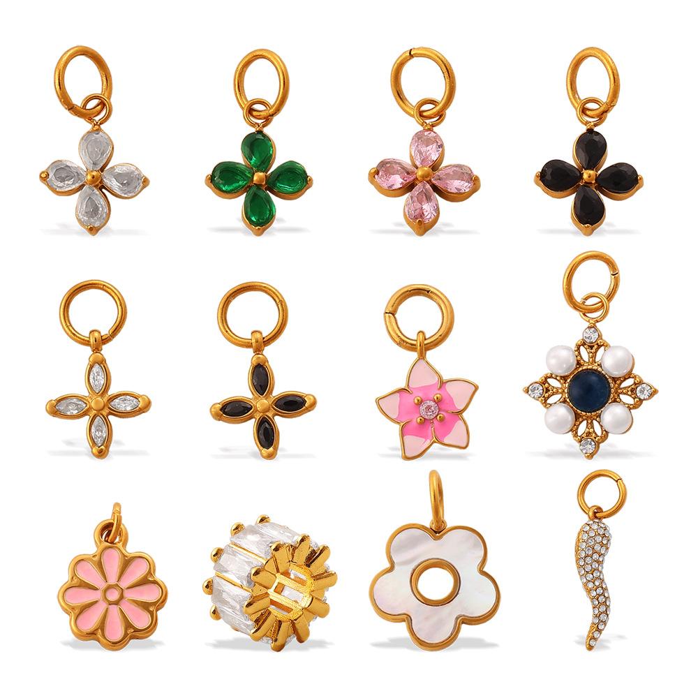 Yori 2Pcs Stylish and Versatile Multi-colored Flower Pendant Handmade DIY Jewelry Accessories Charm Wholesale 2026