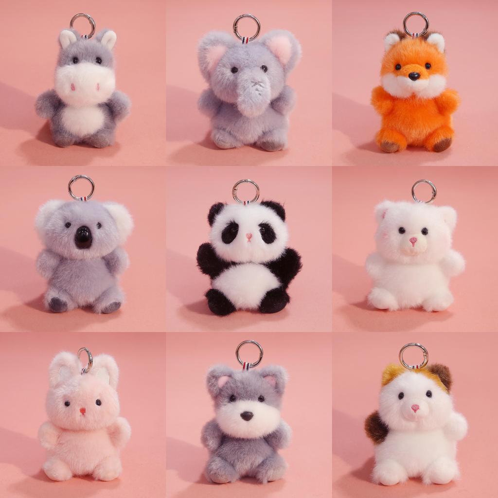 Animal Plush Keyring With Pp Cotton Filling For Gift Giving And Collection