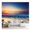 Romantické Mořské pobřeží Pláž Tapeta Západ slunce Krajina 3D Stereo nástěnná malba Obývací pokoj Jídelna Nástěnné malby v pozadí Domácí dekorace