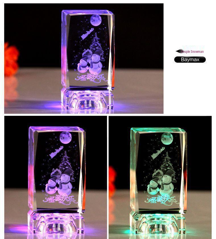 Romantic Rose Night Light: Crystal Ornament and Valentine's Confession Gift