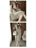 2021 Autumn College Style Long Knit Vest Dress: Loose Over-the-Knee, Elegant Mature Sister Style