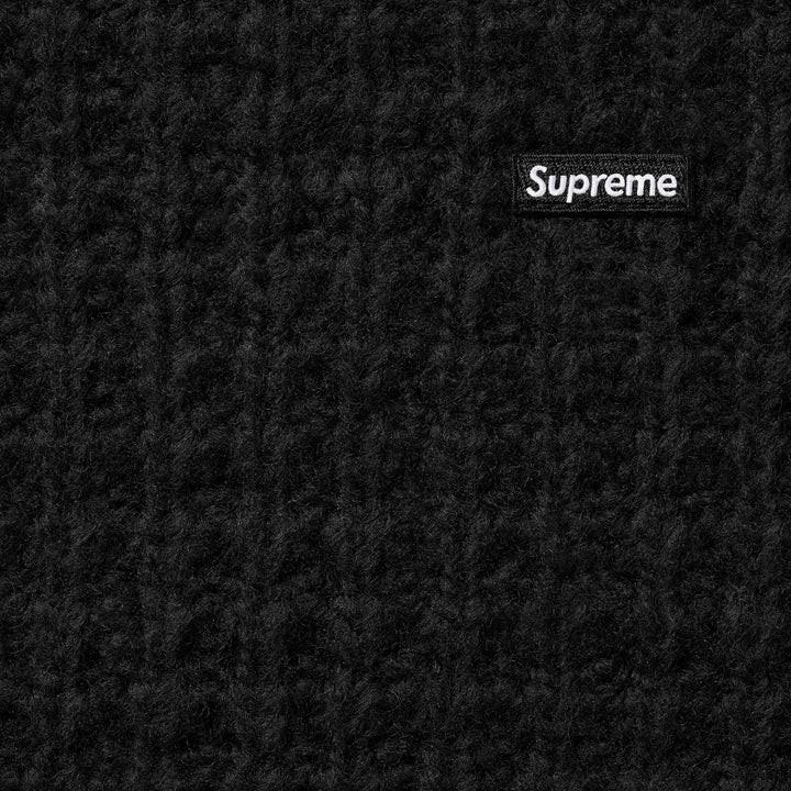 Supreme Small Box Waffle Sweater Black
