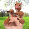 Vinyl Squirrel Dog Cat Props Hand Puppet Finger Dolls random combination