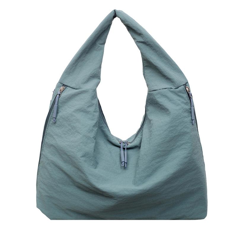 

Сумка-тоут однотонная большой вместимости женская для поездок на работу и плечевая синий