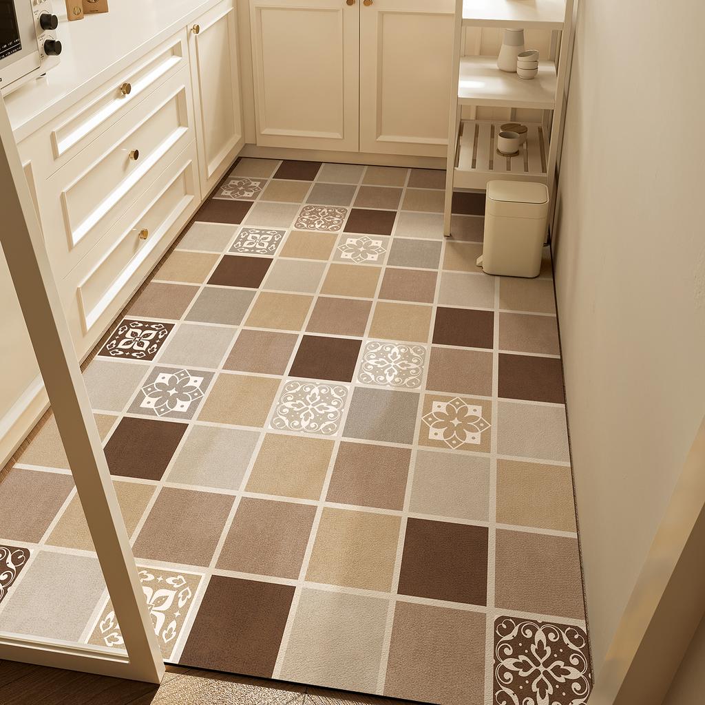 Kitchen Rug Long Carpet Waterproof Pvc Floor Mat Non-slip Leather Home Decor Anti-fatigue Foot Mats Alfombra Cocina
