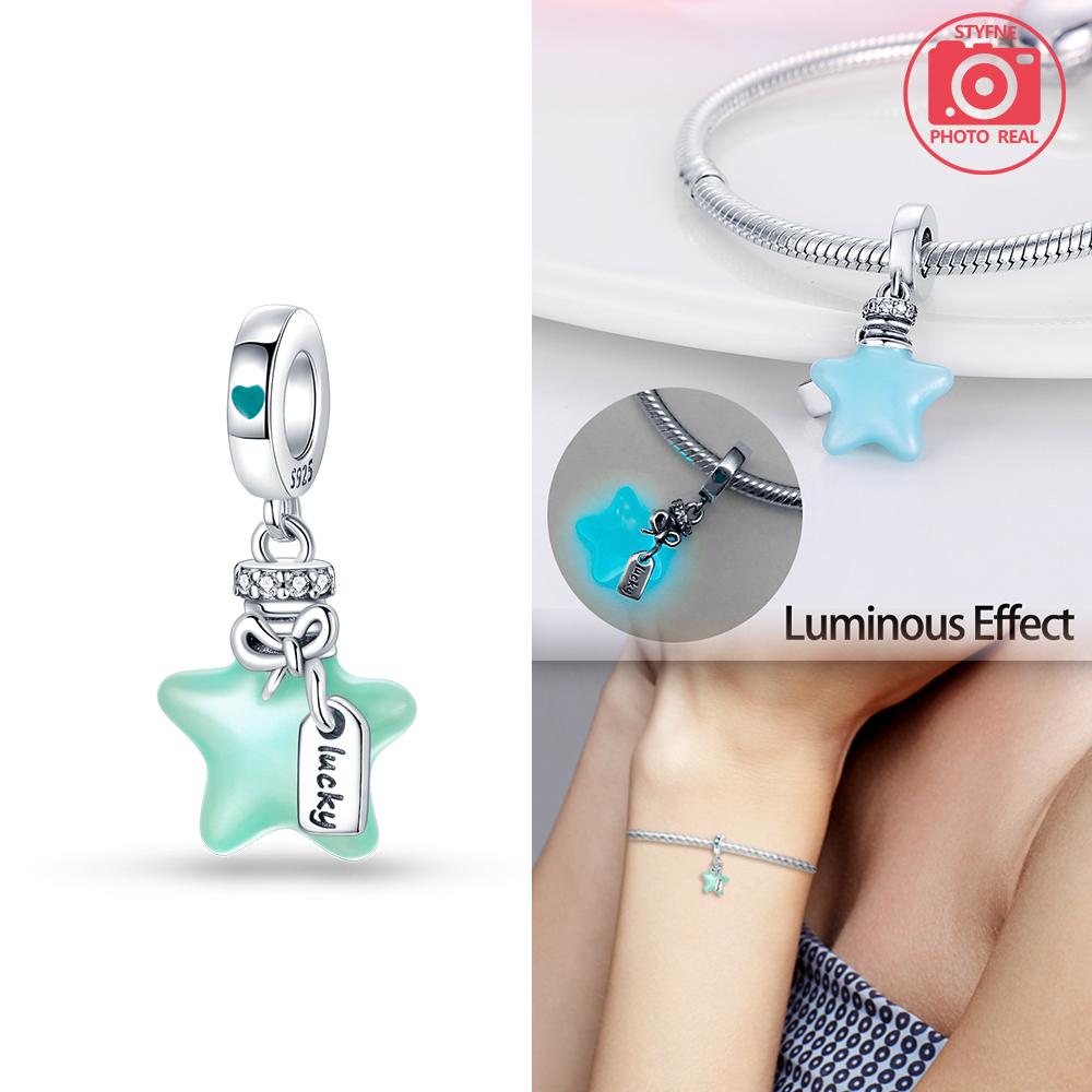 Luminous Yellow Star Pendant Copper Plated For Charms Copper Plated Original Bracelet For Jewelry Making
