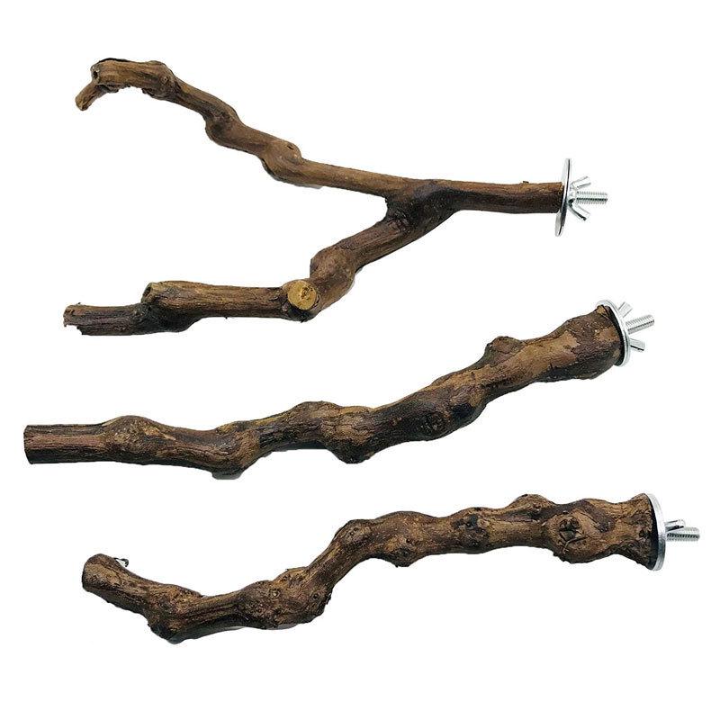 Parrot Toy Set: Combination Stand, Tree Fork, Grape Stick, Vine and Birdcage Rod