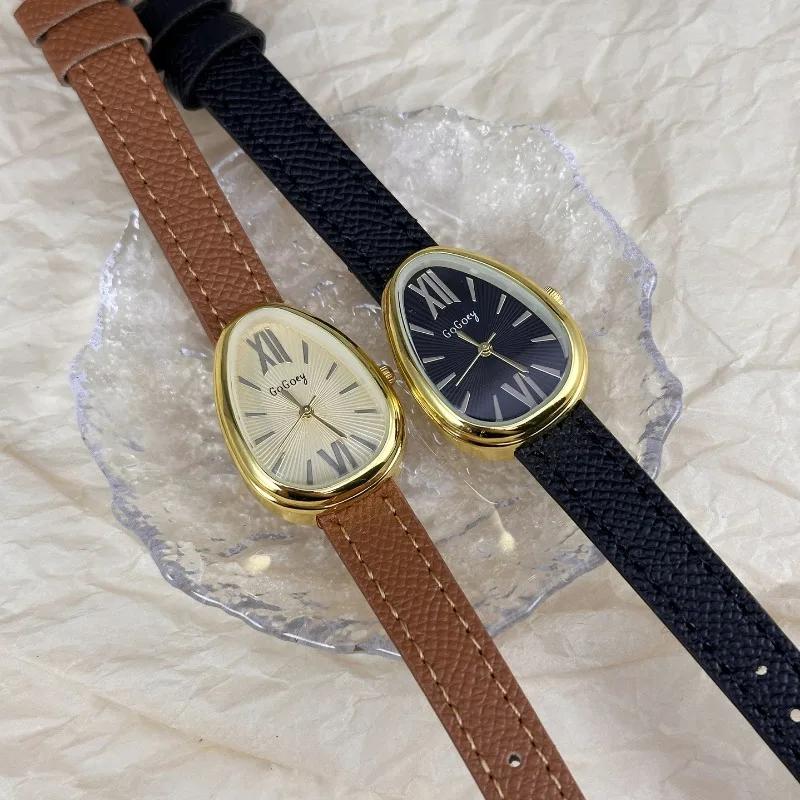 Luxury Designer Brand Women Quartz Watches Snake Head Ladies Watches Fashion Leather Strap Wristwatch Female Gift Montre Femme