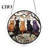 Puzzle For Adults Acrylic Jigsaw Suncatcher Colorful Cats Butterflies Flowers Window Hanging Ornament Stained Glass Style DIY Sun Catcher Kit
