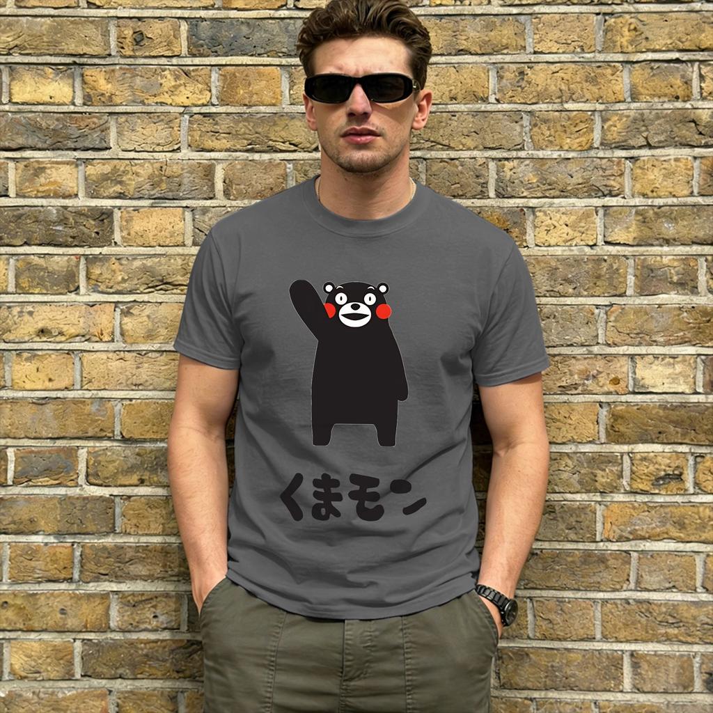 Satanic Bear Pure Cotton Tshirt For Couple Beach Vintage T Shirts Oneck Hip Hop Tee Shirt Oversize Design Tops