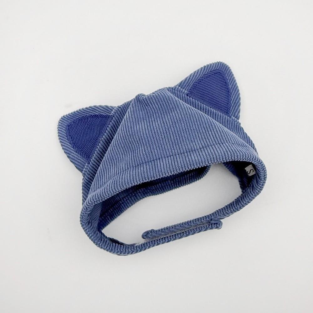 Lightweight Pet Headgear Adjustable Velcro Sun Protection Hood Cute Cat Ear Hat Outdoor Travel
