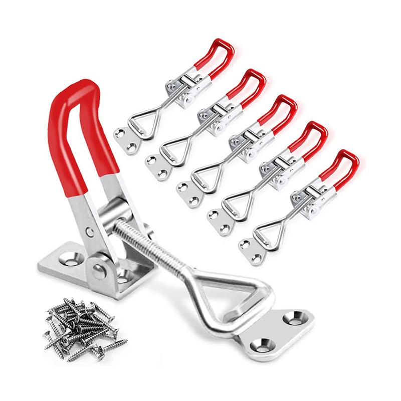 6Pcs Toggle Latch Clamp Adjustable Toggle Clamps Latch Heavy Duty Toggle Latches 330Lbs Holding Capacity Pull Latch Clamp