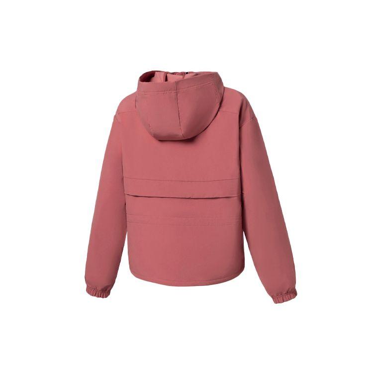 Li-Ning Loose-Fitting Windproof Hooded Long-Sleeve Jacket Women Jacket Orange-Red AFDS014-2