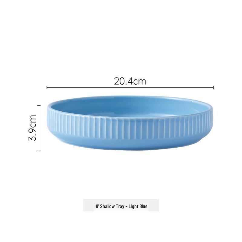 Retro Deep Ceramic Bowl for Soup, Pasta, or Fruit – Ideal for Home Dining Table and Western Cuisine.