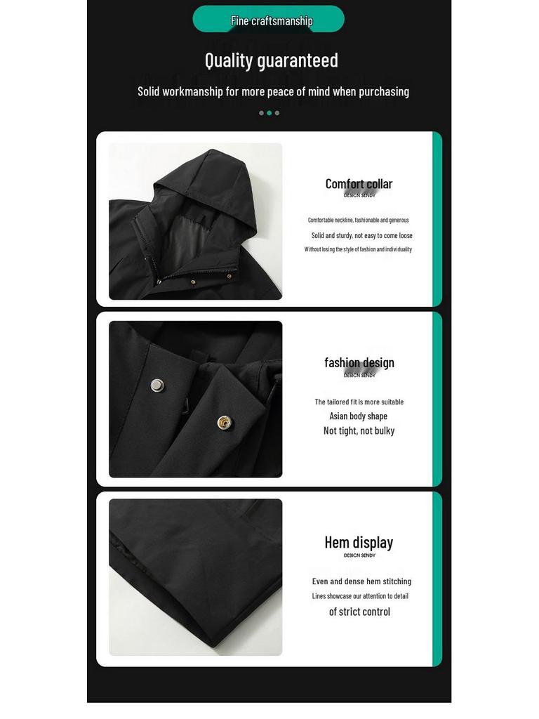 2024 Trendy Plus Size Men's Windbreaker: Casual Loose Workwear for Spring/Autumn