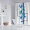 1 Blue Trumpet Vine Printed Waterproof Shower Curtain Shower Partition Bathroom Privacy Protection With 12 Hooks Easy To Install