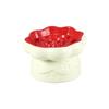 Creative Ceramic Drinking Water Food Tall footed Pet Bowls Anti Overturning Neck Protection Slow Food Anti Choking Cat Bowl, 1Pc
