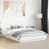 Vidaxl Bed Frame, White, 140X200 Cm, Wood-Based Material