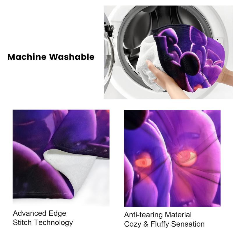 FNAF Purple Haze Flannel Blanket Soft Warm Skin-Friendly Nap Throw For Office Home Sofa Bed Cover Travel Camping Trendy Gamers