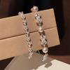Zircon Bow Pearl Bracelet: Heart Light Collection - Fashionable, Versatile Wrist Accessory for Women