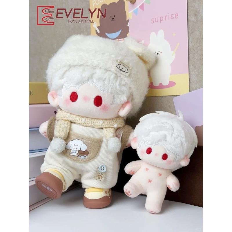 Evelyn Love and Deepspace Sylus 20cm Doll Clothes Outfit Cute Strap Pants Scaft Warm Plush Hat Accessroies For Christmas Gift