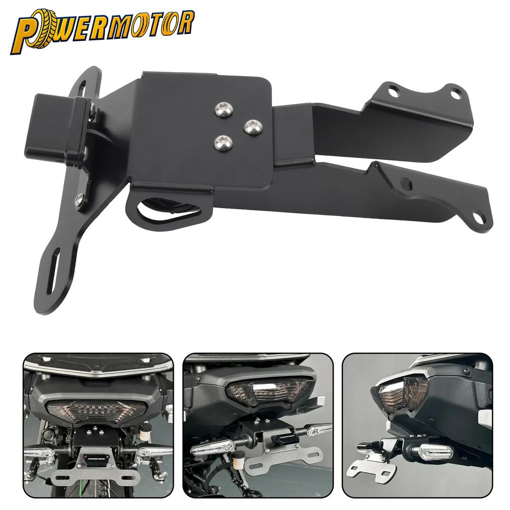For YAMAHA  MT09 Tracer 900/9/GT 7GT 700/GT FJ-09 Motorcycle License Plate Holder with License Plate Lights Fender Eliminator