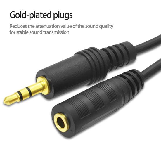 Audio Cable Anti-interference Stable Transmission High-Performance Plug Play Stereo Sound Audio Transfer 3.5mm Male to Female Audio Extension Cable