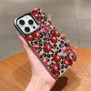 Cherry Leopard Print Apple 16plus Mobile Phone Case 15pro Personalized iPhone11/12/13 Fashion 14 Hard Xr/xs