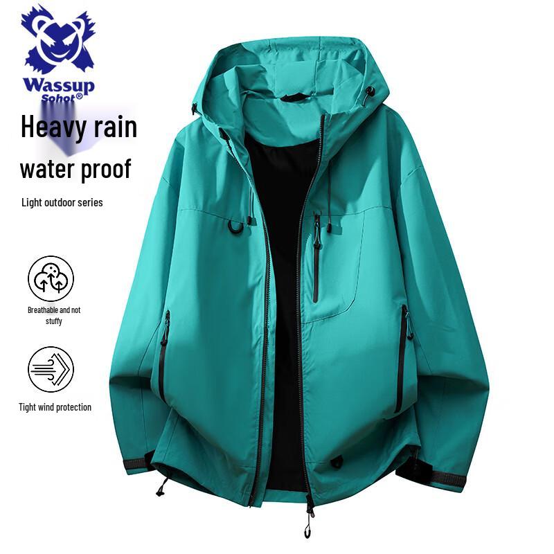 Wassup Sohot Men's Outdoor Windproof Waterproof Hiking Jacket
