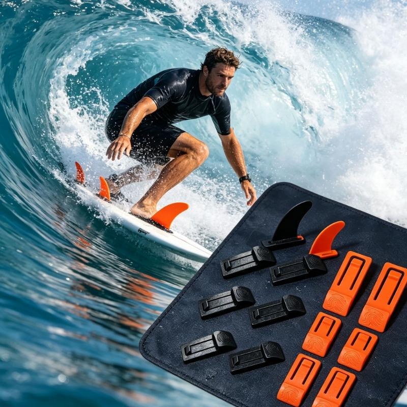 Integrated Surfboard Clip and Pin Set, 6 Plastic Replacements for Routine Board Maintenance and Equipment Bags