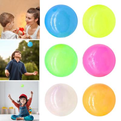 Yousheng 4/8/6/12 Stück Leuchtende Klebrige Bälle Leuchten im Dunkeln Wand Decke Klebriger Ball TPR Angstlinderung Stressball Fidget Spielzeug Kinder Jugendliche Erwachsene