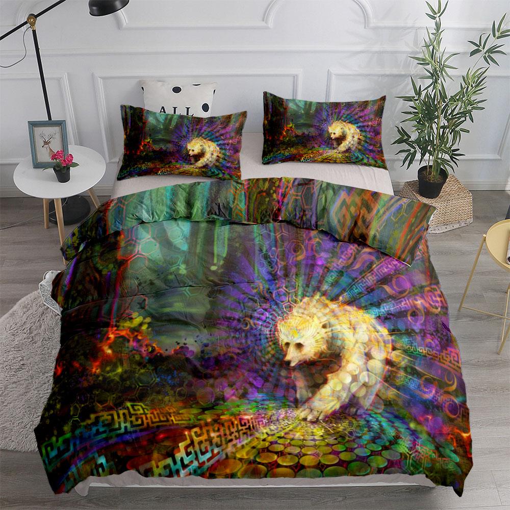 Vintage Wild Bear Wildtierschutz Bettbezug Set King Queen Double Full Twin Single Size Bettwäsche Set