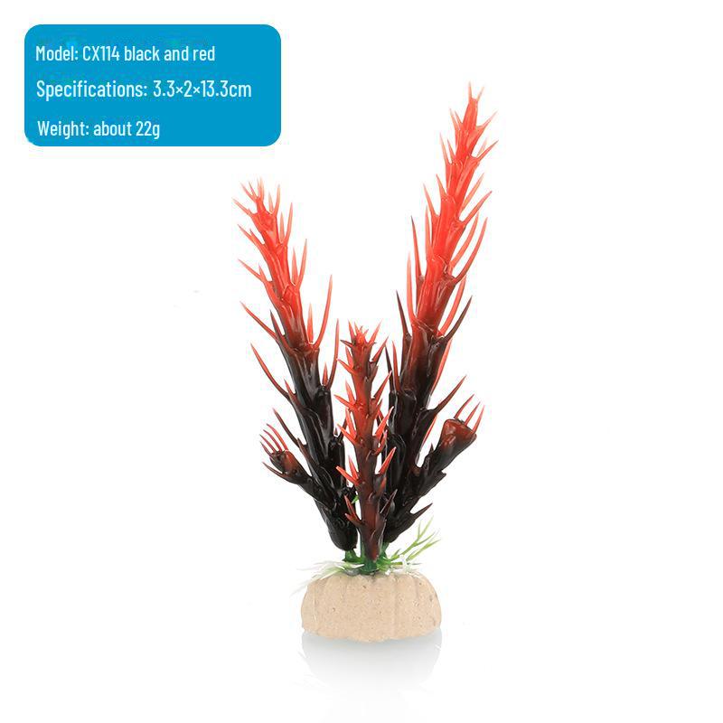 CX Series Large Aquarium Decoration: Simulated Cactus and Water Plant Fake Flower.